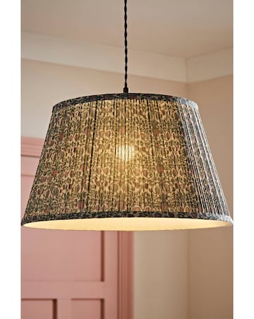 ValueLights Abel Large Tapered Floral Pleated Easy Fit Shade 45cm