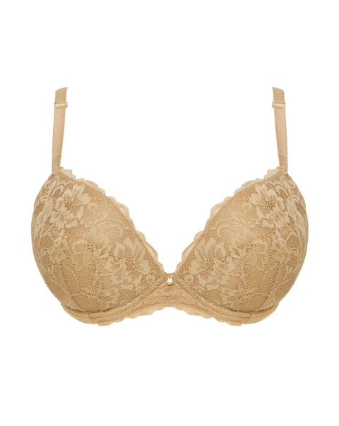 Ann Summers Sexy Lace Plunge Bra Nude