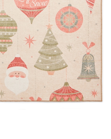 Christmas Baubles Washable Doormat