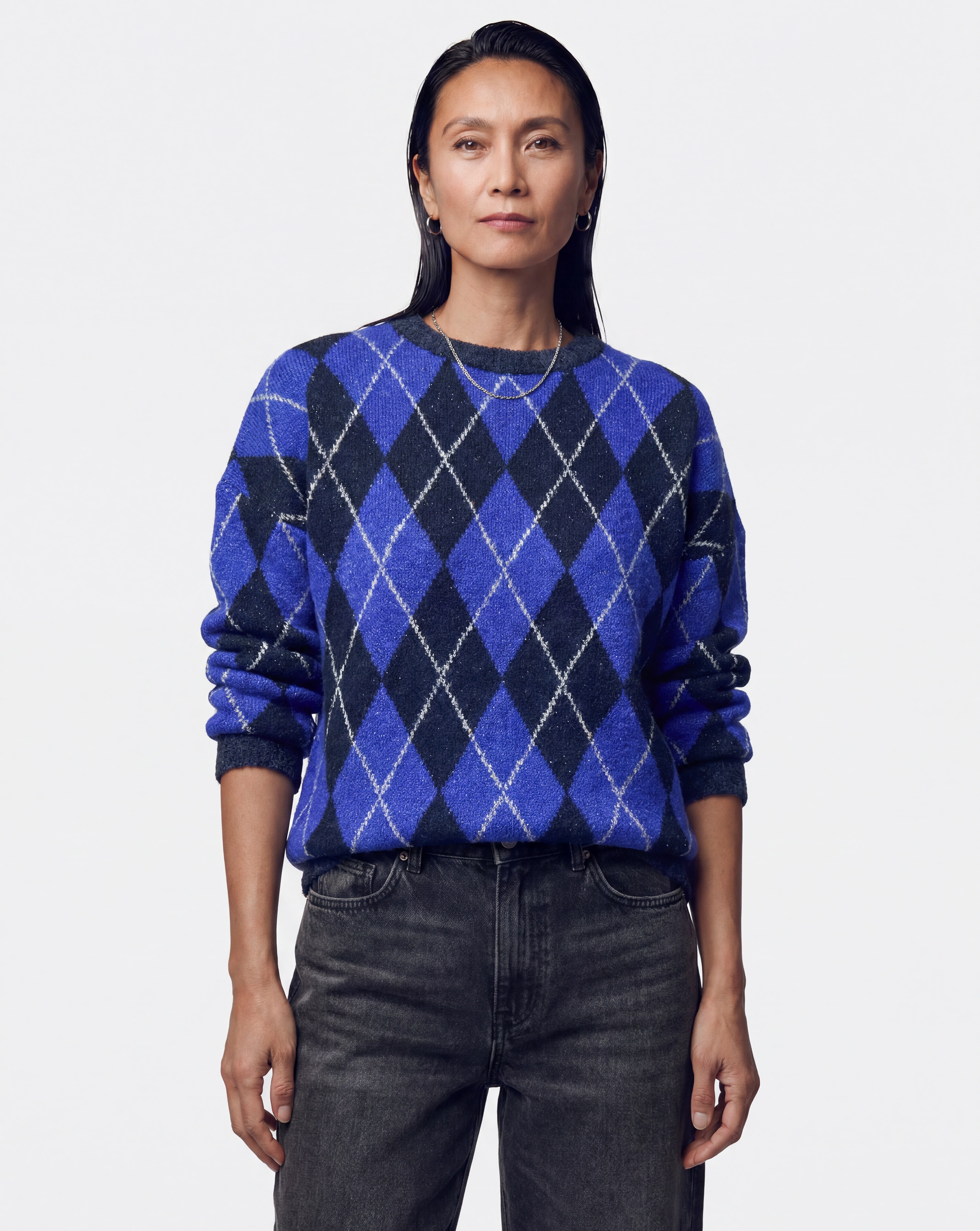 Pink Multi Argyle Jumper | JD Williams