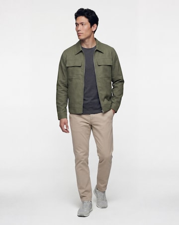 Olive Linen Harrington Jacket