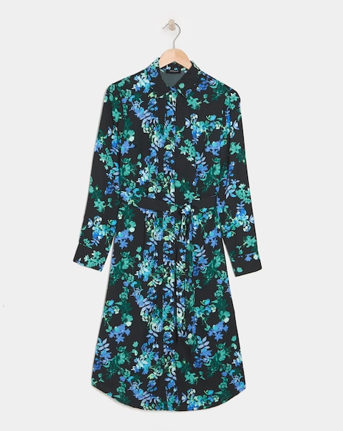 Button Through Midi Shirt Dress