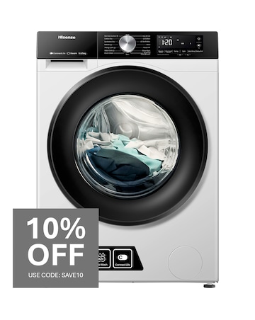 Hisense 3S Series WD3S1043BW3 WiFi-enabled 10kg Washer Dryer - White