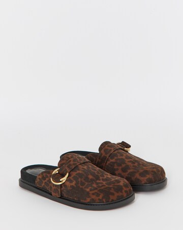 Penny Flat Buckle Mule Shoes - Extra Wide Fit (EEE)