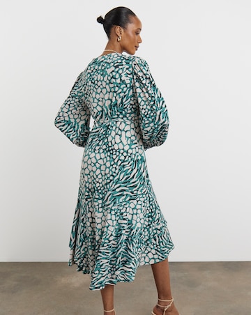 Joanna Hope Jersey Wrap Midi Dress