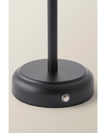 ValueLights Avery Black Rechargeable LED Portable Table Lamp