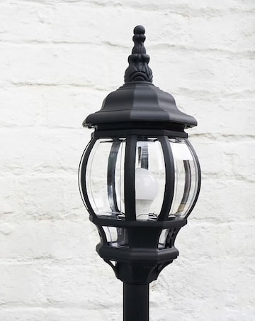 ValueLights Windsor Black Outdoor IP44 Wired Lamp Post Light - Bulb Included
