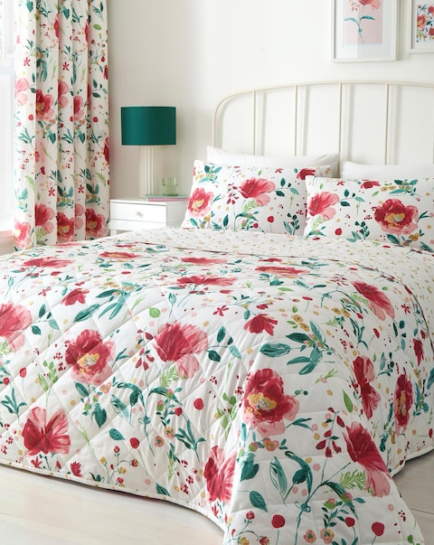 D & D Abstract Poppy Bedspread