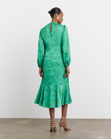 Joanna Hope Satin Jacquard Midi Dress