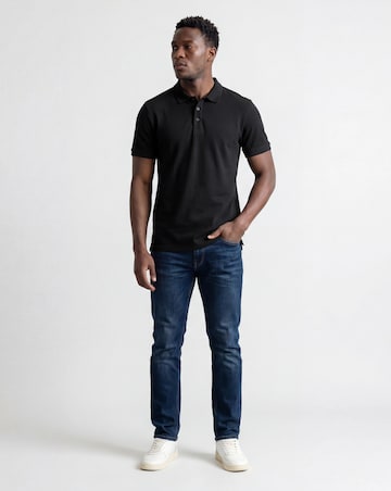 Pure Cotton Pique Polo- Black