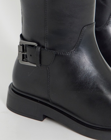 Britt Leather Flat Knee High Boots - Extra Wide Fit (EEE) & Super Curvy Calf