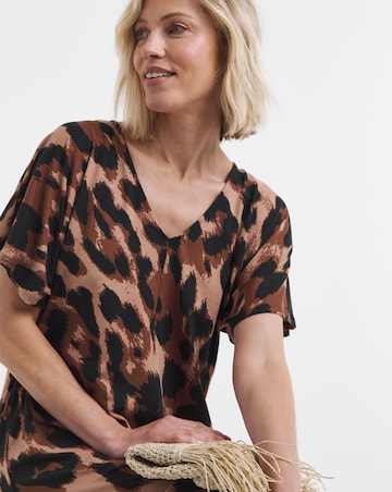 Great Value V Neck T-Shirt Dress