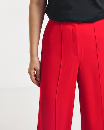 Satin Back Crepe Wide Leg Trouser