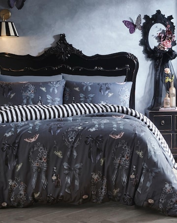 Fusion Bows Noir Duvet Cover Set