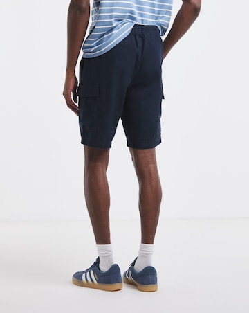 Linen Blend Elasticated Cargo Short