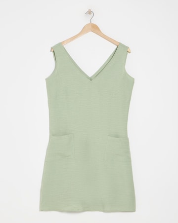 Textured Fabric Apron Dress