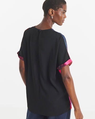 Tropical Print Short Sleeve Boxy Top