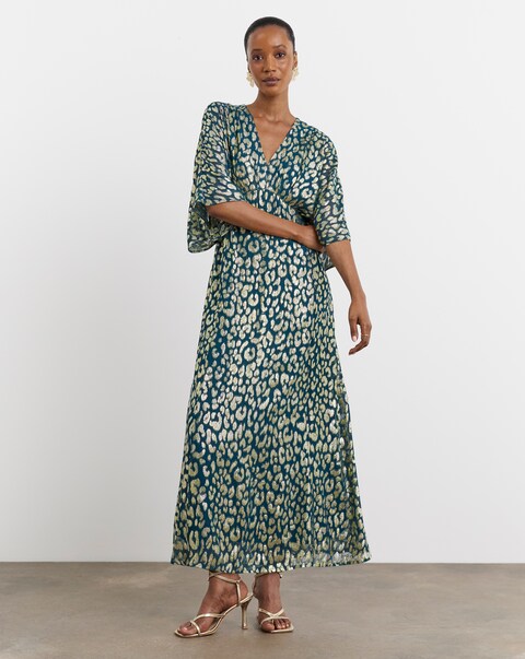 Joanna Hope Metallic Animal Dress