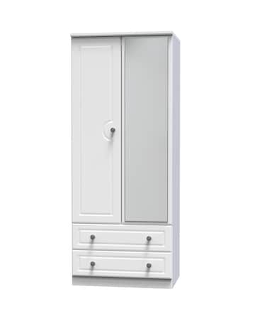 Peregrine Ready Assembled 2 Door 2 Drawer Mirrored Wardrobe - Kids