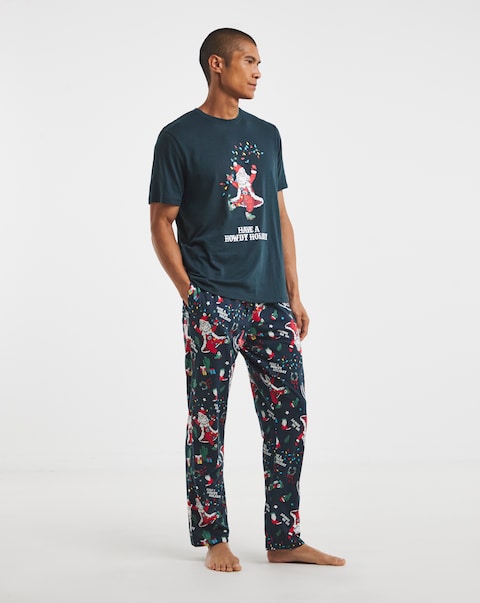 Pretty Secrets Western Santa Family Pyjamas - Mens