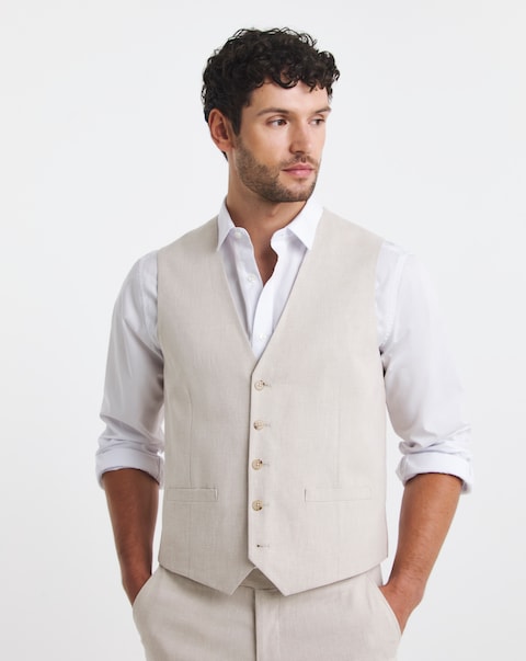 Linen Blend Waistcoat