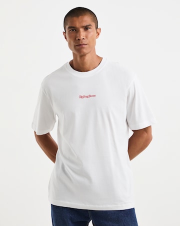 Only & Sons Rolling Stones Back Print T-Shirt - White
