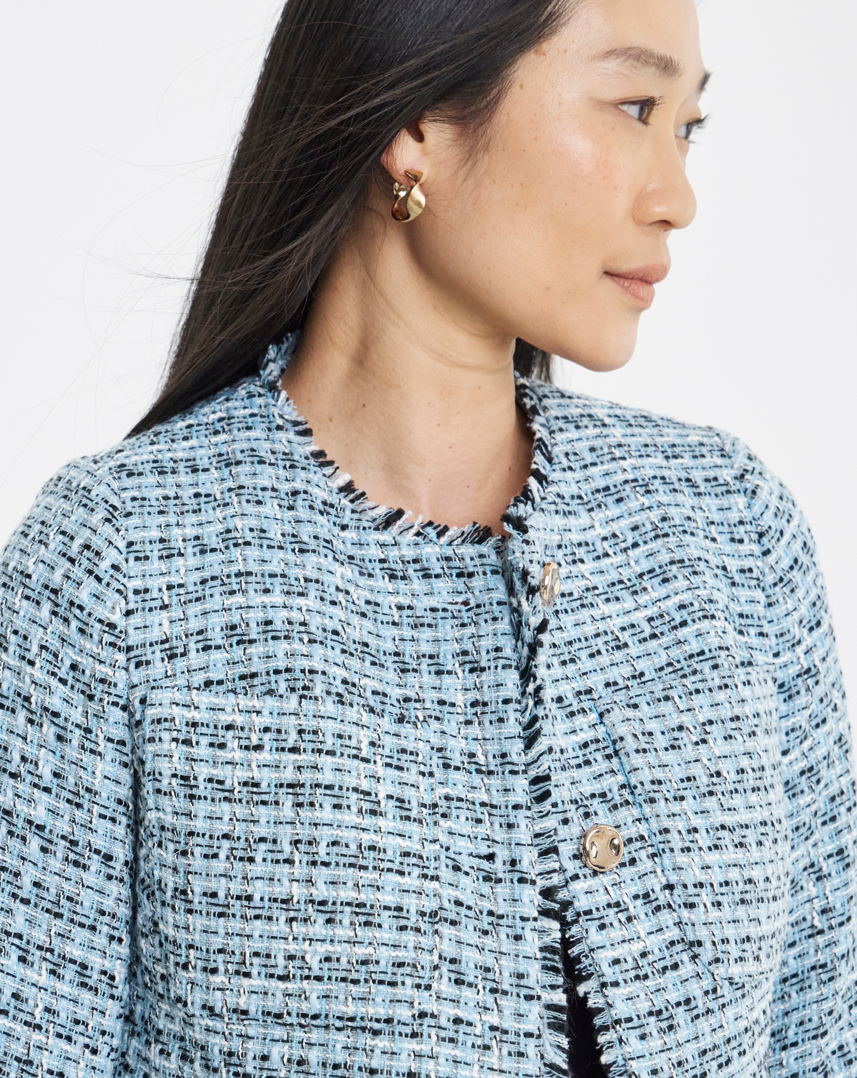 Blue Boucle Jacket | JD Williams