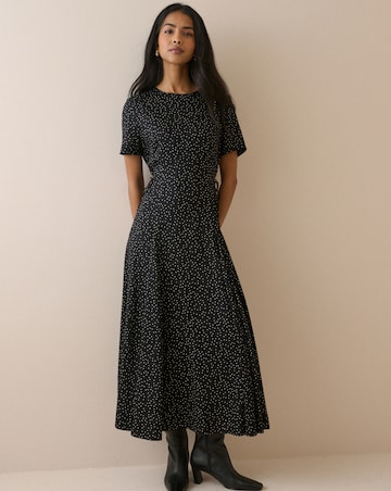 NOBODY'S CHILD GAIA POLKA DOT MIDI DRESS