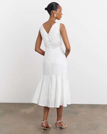 Joanna Hope Ivory Jacquard Bridal Midi Dress