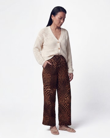 Spun Viscose Wide Leg Trouser