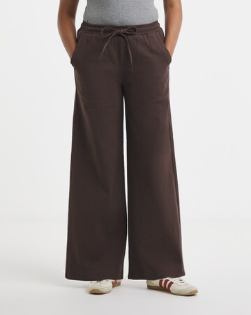Chocolate Wide Leg Jogger Jean