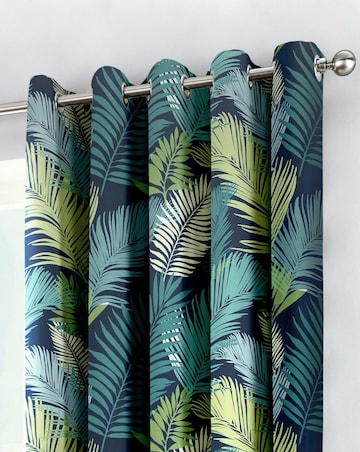 Tropical Eyelet Curtains in Multi