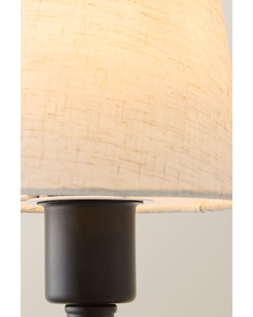 ValueLights Kincaid Black Rechargeable Easy Fit Wall Light with Shade