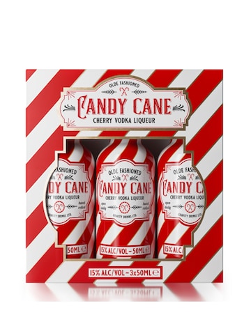 Mini Candy Cane Cherry Vodka Liqueurs 3 x 5cl