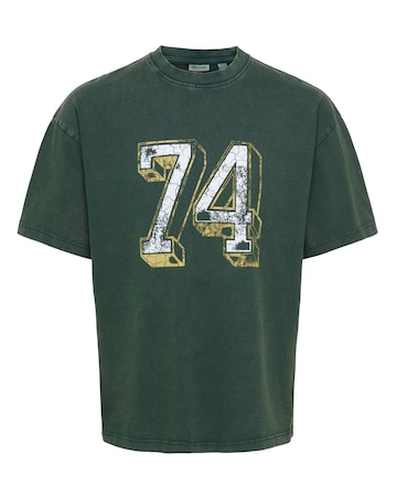 Only & Sons Dunham Washed Loose Fit T-Shirt - Pine Green