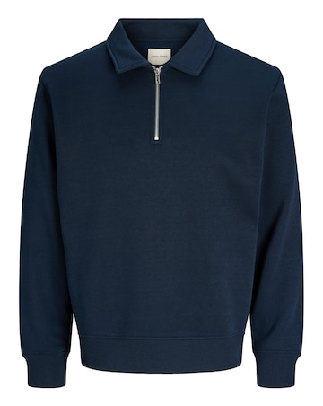 Jack & Jones Bradley Zip Sweat Polo - Navy
