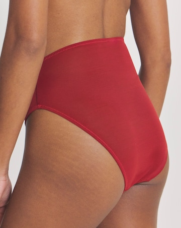 Pretty Secrets Lace Full Brief Knickers Dark Red