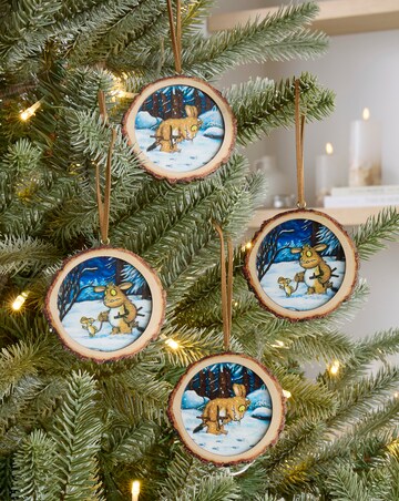 Gisela Graham Gruffalo's Child Wooden Hanging Decorations - Set of 4
