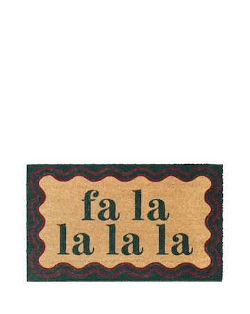 My Mat Coir Christmas Fa La La La La Doormat