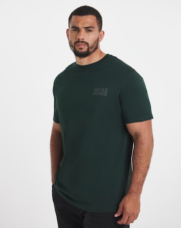 Jack & Jones Short Sleeve Corp Logo T-Shirt - Grey Blue