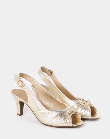 Daisy Knotted Peep Toe Heels - Extra Wide Fit (EEE)