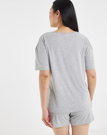 Pretty Lounge Moon & Star Print Pyjama Shortie Set