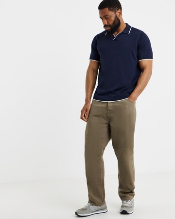 Tipped Knitted Short Sleeve Polo