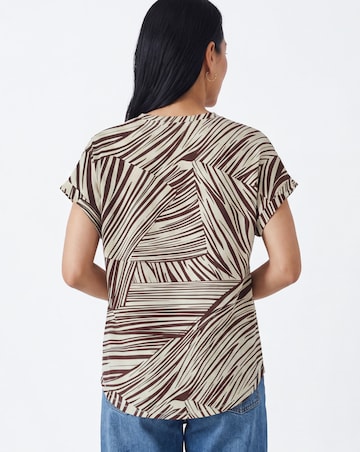 2 Pack Short Sleeve Curved Hem Longline Top