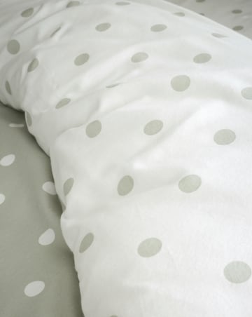 Catherine Lansfield Brushed Polka Dot Duvet Cover Set