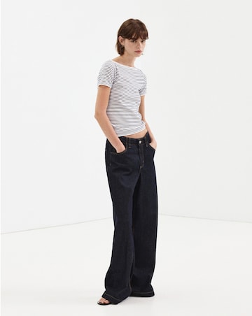 Mango Short-Sleeved Fine-Knit Sweater