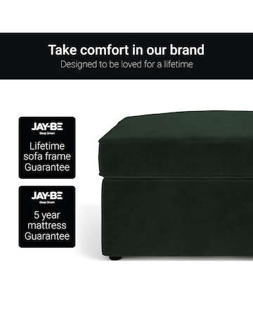 Jay-Be Luxe Velvet Footstool Bed with Comfort Mattress