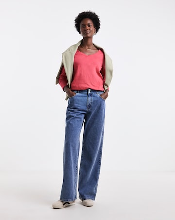 Rose V-Neck Long Sleeve T-Shirt