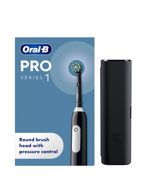 Oral-B Pro 1 Black Electric Toothbrush + Travel Case