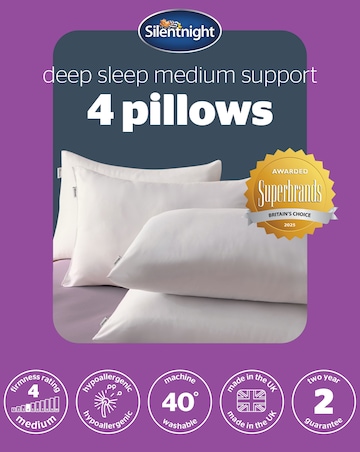 Silentnight Deep Sleep Pack of 4 Pillows